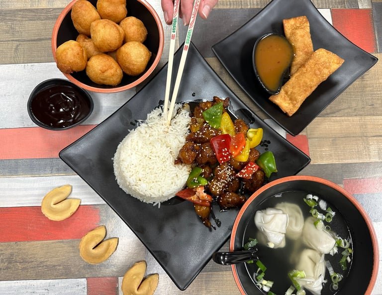 Assortiment de plats de Général Wok